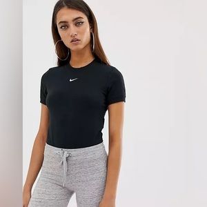 Nike Women’s Black T-Shirt Bodysuit (Size Small)